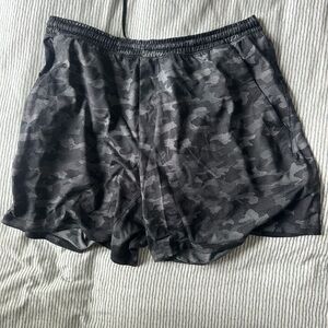 Black Camo LuLu Athletic Shorts